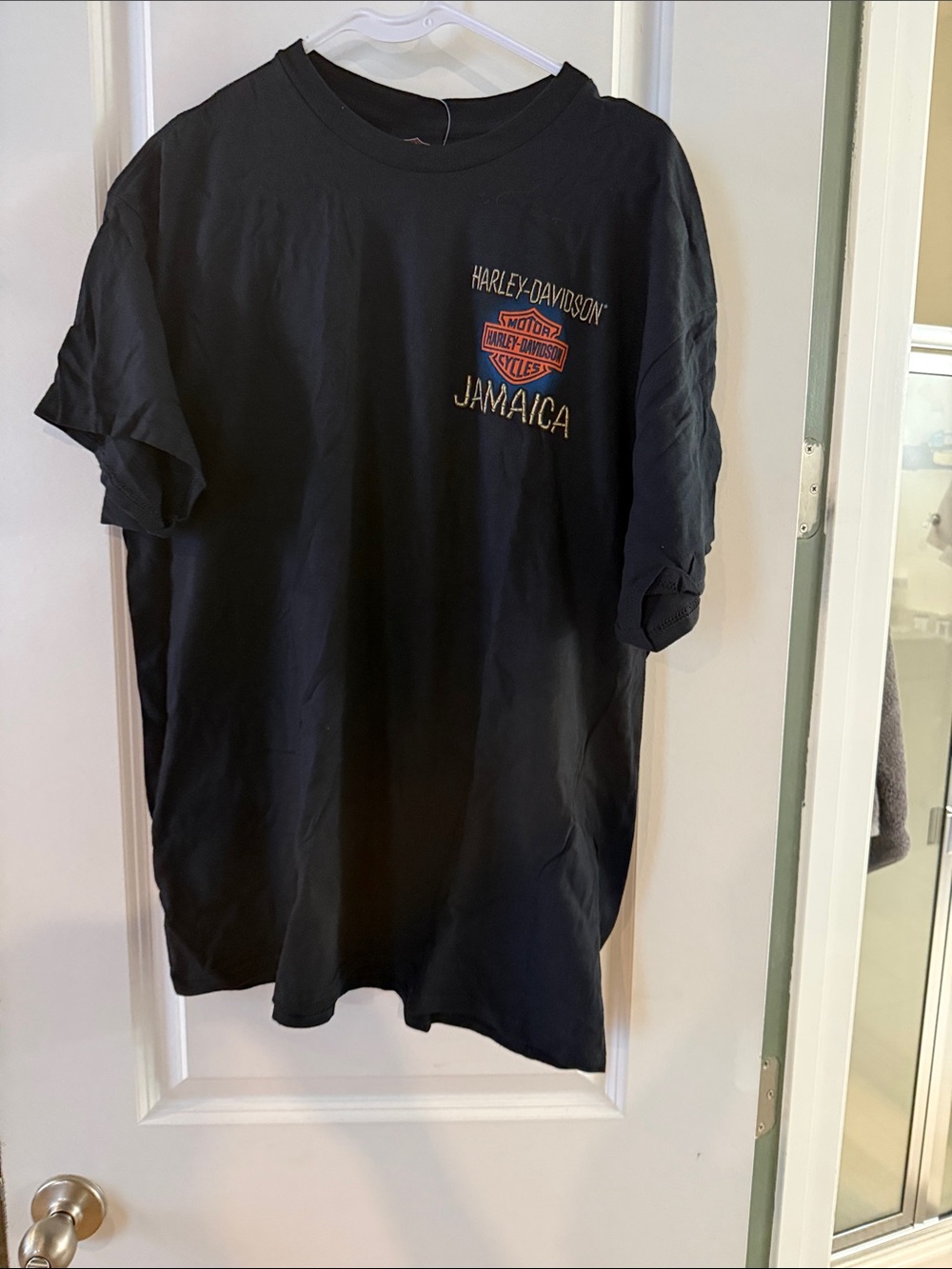 Harley-Davidson Black Tee with Jamaica Shield Graphic